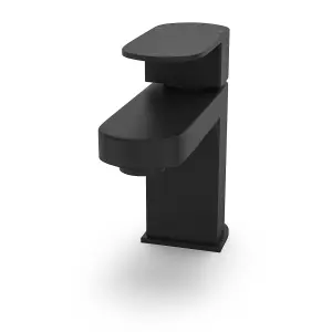 Nes Home Cloakroom Mono Basin Sink Mixer Tap Matte Black Brass Faucet