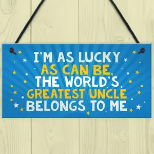 Special Uncle Gift From Niece Nephew Hanging Plaque Gift For Brother Uncle From Niece Nephew