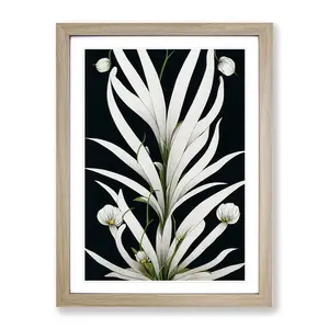 The Unbeatable Flowers - Single Picture Frame Painting Oak / 46cm H x 34cm W x 2cm D