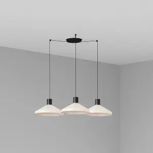 Luminosa Kombo Cluster Pendant Ceiling Light Beige, E27