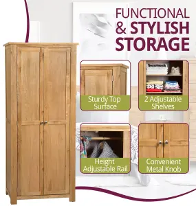 Hallowood Furniture Waverly Oak Full Hanging Wardrobe