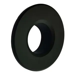 Round Black Bathroom Basin Overflow Cover