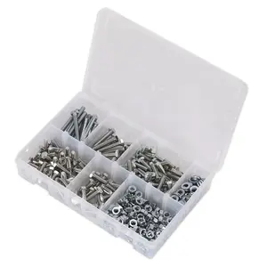 Sealey Setscrew, Nut & Washer Assortment 408pc High Tensile M6 Metric AB050SNW