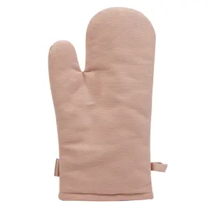 Traditional Style Rose Blush Cotton Single Oven Glove