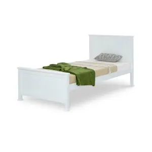 Rest Relax Malvern Solo White Wooden Bed Frame - Single 3ft