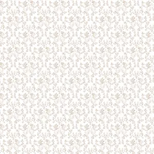 Galerie Small Prints Taupe Ogee Floral Wallpaper Roll