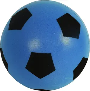 MantraRaj Pack of 2 Blue Football 17.5cm Sponge Foam Soccer Ball Suitable for Indoor Outdoor Games for Kids Garden Games