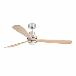 Luminosa Lantau-G Led Matt Nickel, Pine Ceiling Fan With DC Motor