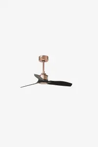 Luminosa Just Fan Copper ceiling fan 3 Blades black blades 81cm