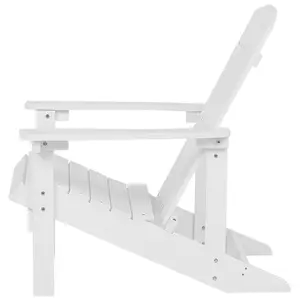 Beliani Retro Garden Chair ADIRONDACK White