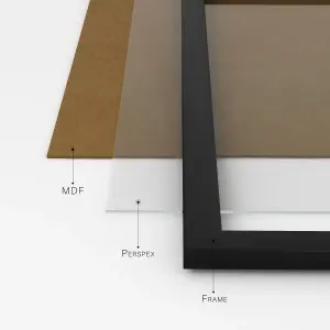 A6 Black Picture Frame Fits A6 (10.5 x 14.8cm - 4.1 x 5.8in) Poster, Photo, Artwork, or Print.