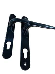 Black Leaver Leaver Long Backplate upvc door handle