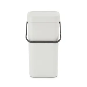 Brabantia Sort & Go Standard Light grey Plastic Bin - 12L Freestanding