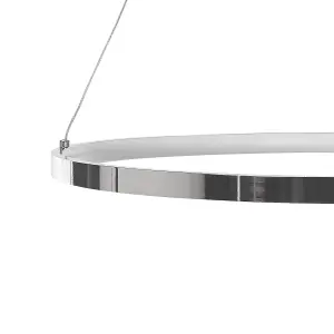 Metal LED Pendant Lamp 40 cm Silver JORDAN