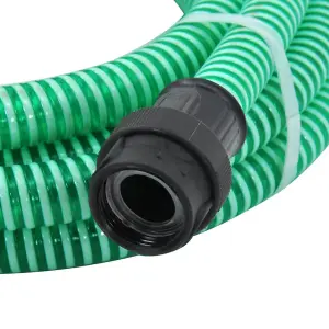 Berkfield Suction Hose with PVC Connectors 7 m 22 mm Green