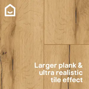 GoodHome Italo Honey Oak effect Textured Click vinyl Planks, 2.36m²