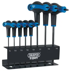 Draper Soft Grip 'T' Handle Draper TX-STAR Key Set 8 Piece 33872