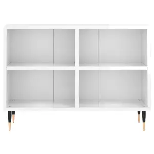 Berkfield TV Cabinet High Gloss White 69.5x30x50 cm Engineered Wood