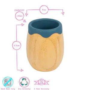 Tiny Dining Bamboo Baby Trainer Cup - 130ml - Navy Blue