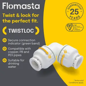 Flomasta Push-fit 90° Pipe elbow (Dia)122mm