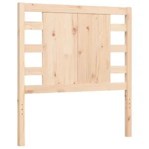 Berkfield Bed Frame with Headboard Small Single Solid Wood