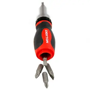 Dekton 3 way Ratchet Screwdriver Set , Storage Case and Accessories.