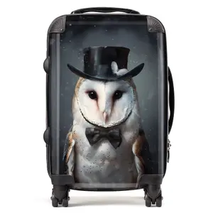 Owl In A Top Hat Suitcase - Cabin