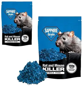 Rat Poison Bait Grains Mouse Bait Sachets Rodent Repellent Grain Bait Sachets Mouse Poison Grain Rodent Control 150g (6x25g pouch)