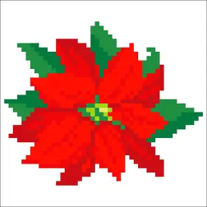 PILLOW POINSETTIA - Diamond Painting Kit: Cushion: Poinsettia - Diamond Dotz