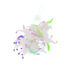 Unique Party Unicorn Plastic Party Favour (Pack of 8) White (One Size)