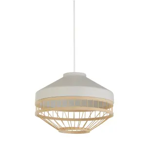 Lighting Collection Timaru Bamboo Pendant Shade