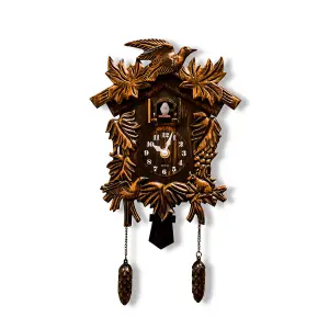 Walplus Brown Vintage Wall Clock Cuckoo