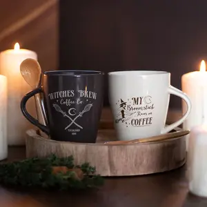 Witches Brew Coffee Co. Mug and Spoon Halloween Set (500 ml)