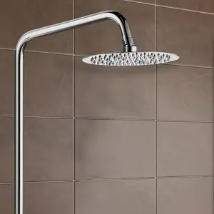 Nes Home Fawley Round Thermostatic Shower Kit with Bath Filler Chrome