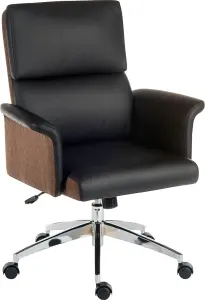 Elegance Medium Executive Chair Black with gas lift seat height and adjustable tilt