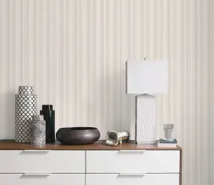 Galerie Smart Stripes 2 Silver Grey Pinstripe Smooth Wallpaper