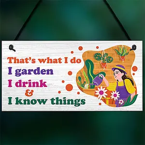 Red Ocean Funny Garden Sign For Garden Lover Gift For Women Her Garden Sign Summerhouse Shed Sign Mum Nan Auntie Gift Home Decor