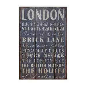 Maison by Premier London Wall Plaque