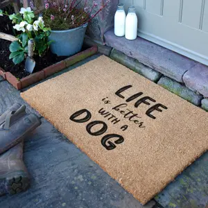 Life Is Better With A Dog Doormat (90 x 60cm)