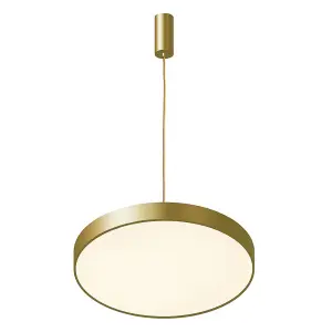 Luminosa Modern LED Hanging Pendant Golden, Warm White 3000K 1800lm