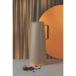 Tramontina 1L Thermal Flask with Interior Glass Container Beige