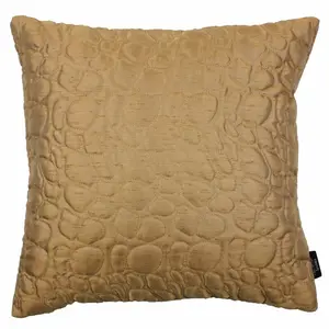 Bloxom Square Throw Cushion Gold / 60 x 60cm