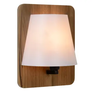 Lucide Idaho Modern Wall Light - 1xE14 - Wood