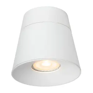 Lucide Trigono Modern Ceiling Spotlight 10.5cm- 1xGU10 - White