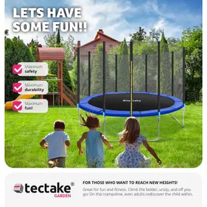 Trampoline - with safety net, including entry ladder - 366 cm