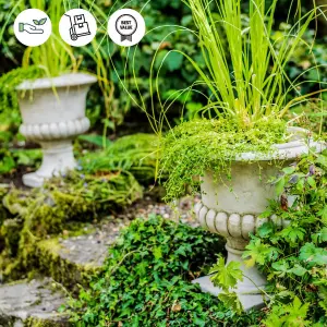 Pair of Classic Stone Cast Garden Urns