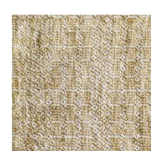 Camphills Ochre Patterned Medium Rug, (L)170cm x (W)120cm