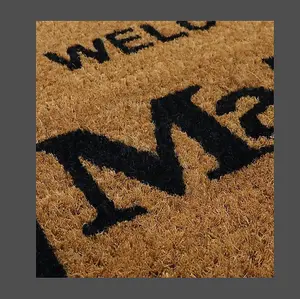 Welcome Mad House Coir Doormat Latex Backed Premium Outdoor Mat 60cm 33.5cm