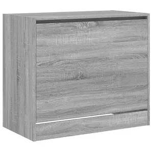 Shoe Cabinet Grey Sonoma 80x42x69 cm Engineered Wood