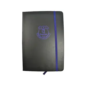 Everton FC Premium Crest A5 Notebook Black/Blue (One Size)